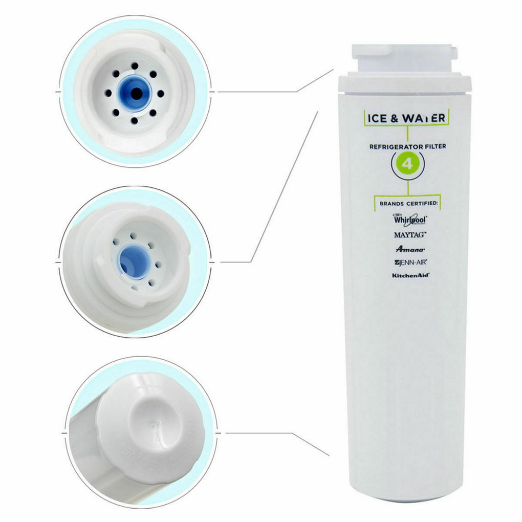 Front View of Everydrop by Whirlpool Refrigerator Filter 4 – Certified Water Filter for Whirlpool, Maytag, Amana, JennAir, and KitchenAid
