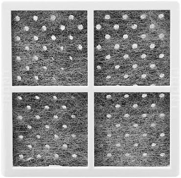 Four square tiles with textured patterns on a white background