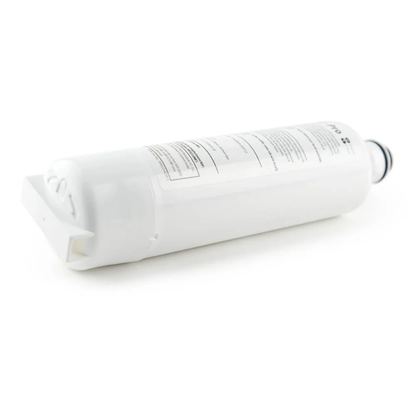 White tube with a label on a white background