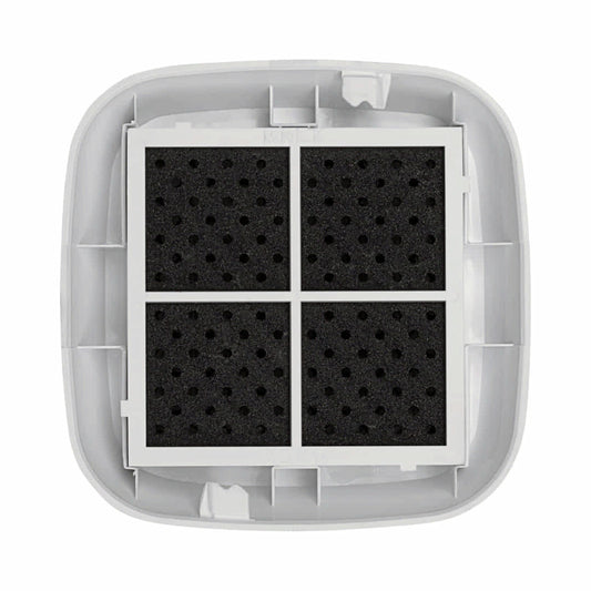 Compatible Fresh Air Filter for LG Refrigerator Model LRFGC2706S with black pleated media in a white housing on a white background