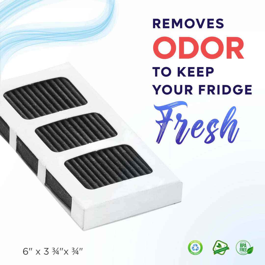 Frigidaire Pure Air Ultra II Refrigerator Air Filter pack odor removal cartridges with text on a white background