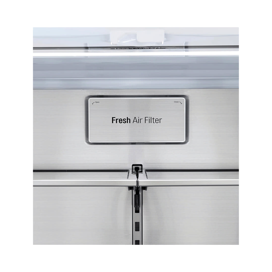 LG Refrigerator Model LFXC22526S 00 Fresh Air Filter Compartment with a white background