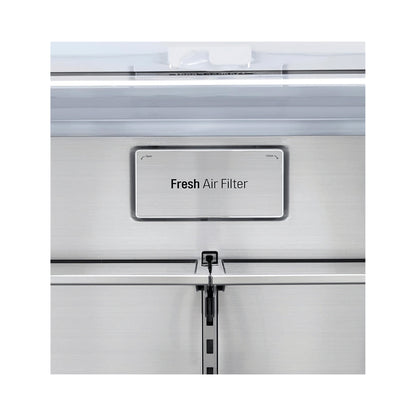 LG Refrigerator Model LFXC22526S 10 Fresh Air Filter labeled on a refrigerator with a white background
