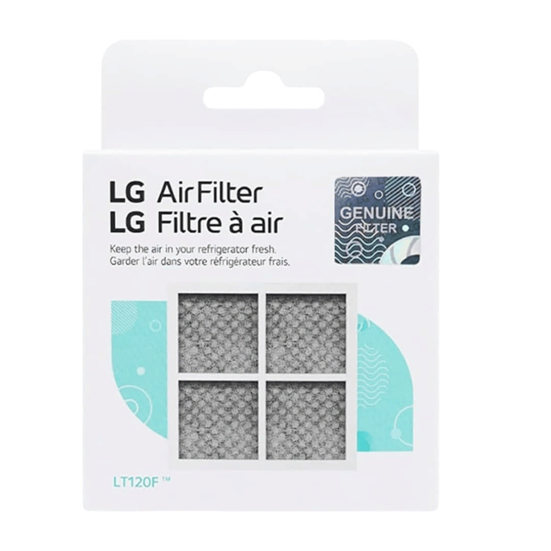 LG Refrigerator Model LRMVS2806D Freezer Air Filter Replacement Cartridge White packaging with text on a white background