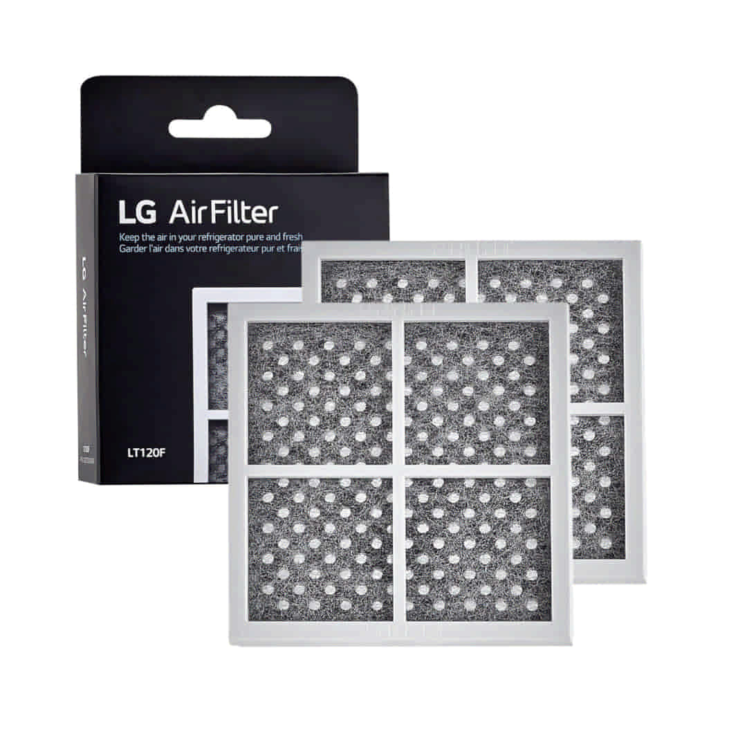 LG Refrigerator Model Number LF29S8365S Compatible Fresh Air Filter 2 Pack with packaging on a white background